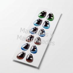 Cartón de Ojos adhesivos de 2cm Giordano para muñecos peluches E 2