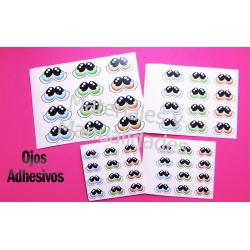 Lámina de 144 Ojos de 2cm Adhesivos sticker para muñecos foam 1