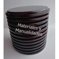 Tabla de madera 7.5cm mdf redonda borde boselado lacada adornos 2