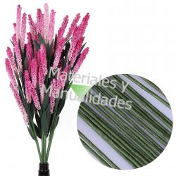 20 Tallos de alambres Floral Verde Hoja Para Cubrir Flores Y Fol 1