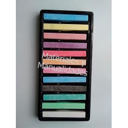 Tiza pastel chalk x12 colores artísticos para difuminar manualid 2