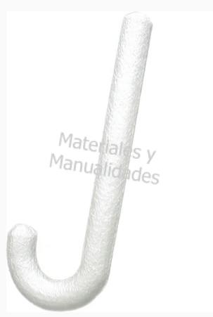Bastón de icopor de 20 cm para decorar en navidad