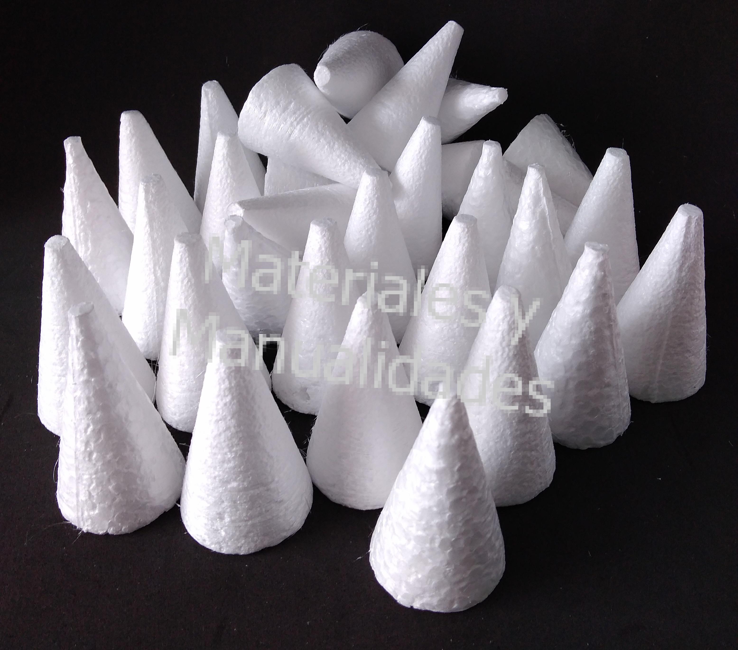 Conos De Poliestireno Para Manualidades - Tamaño Grande, Ideales Para Proyectos DIY, Decoración Y Actividades Infantiles