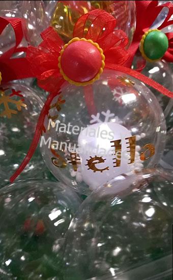 Esferas burbujas para navidad en material acrilico
