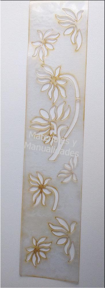 Stencil Plantilla flores margaritas girasol 