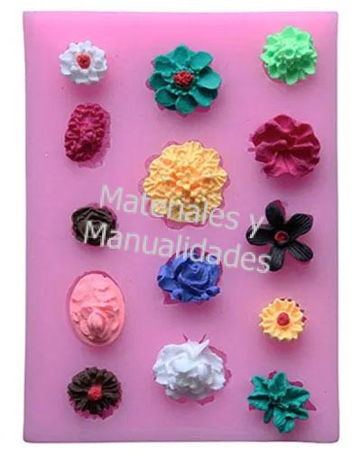 Molde Mini Flores muffins tortas Fondant Pastel orcelanicrón o foami f