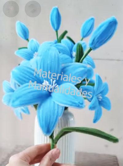 Limpia pipas azul para tejido de muñecos y arreglos florales