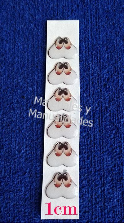 Ojos resinados adhesivos #11 de 1cm para muñecos y artesanías