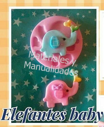 Molde en silicona elefante completo para decorar fondant pasta flexible 