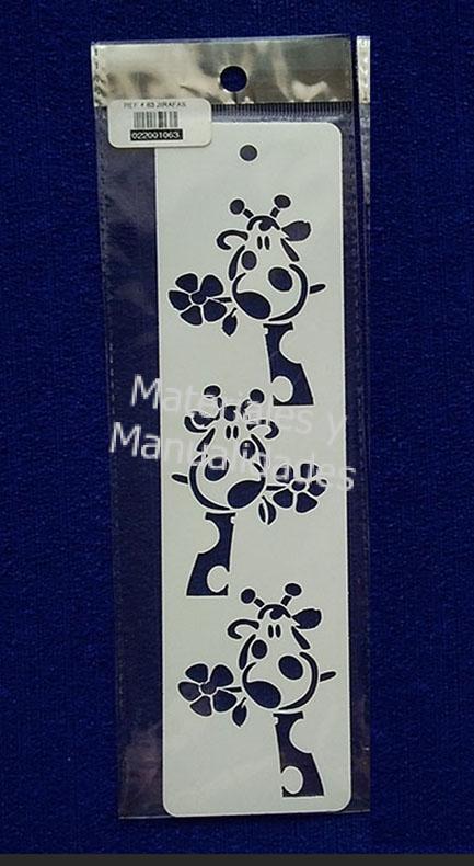 Stencil plantilla de jirafa flor para arte y pintura repujados screen