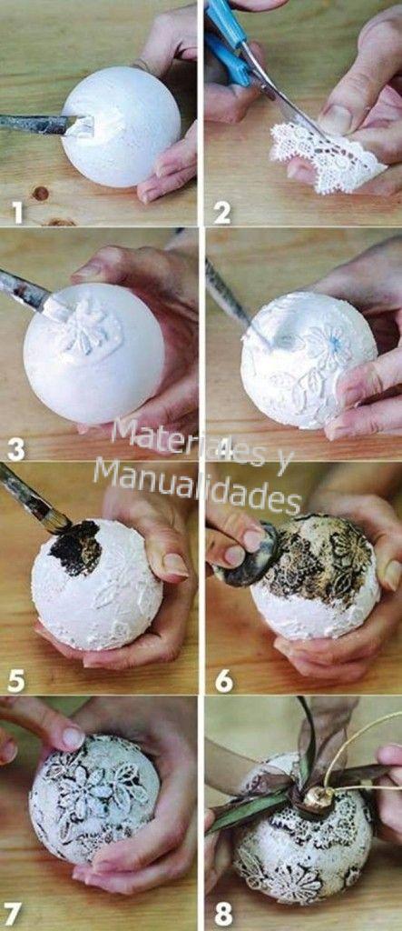 bola de icopor para manualidades escolar navidad
