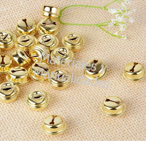 12pcs Cascabeles Dorados para Decoración de Navidad y Manualidades de 12mm