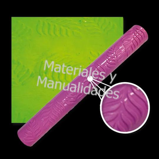 rodillo texturizador helechos hojas