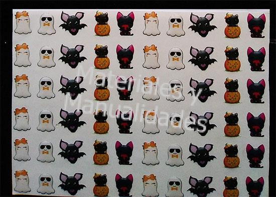 Accesorios Resinados 3D halloween, pegatinas,sticker brillantes