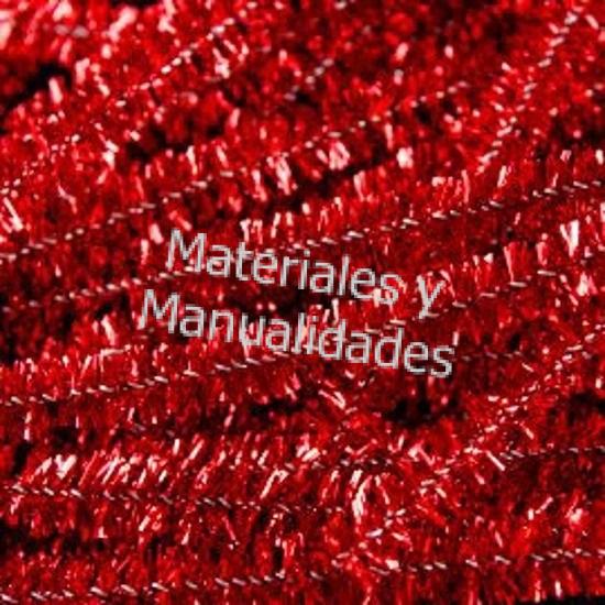 Chelines Rojos Metálicos tonos Navideños para Decoración de muñe