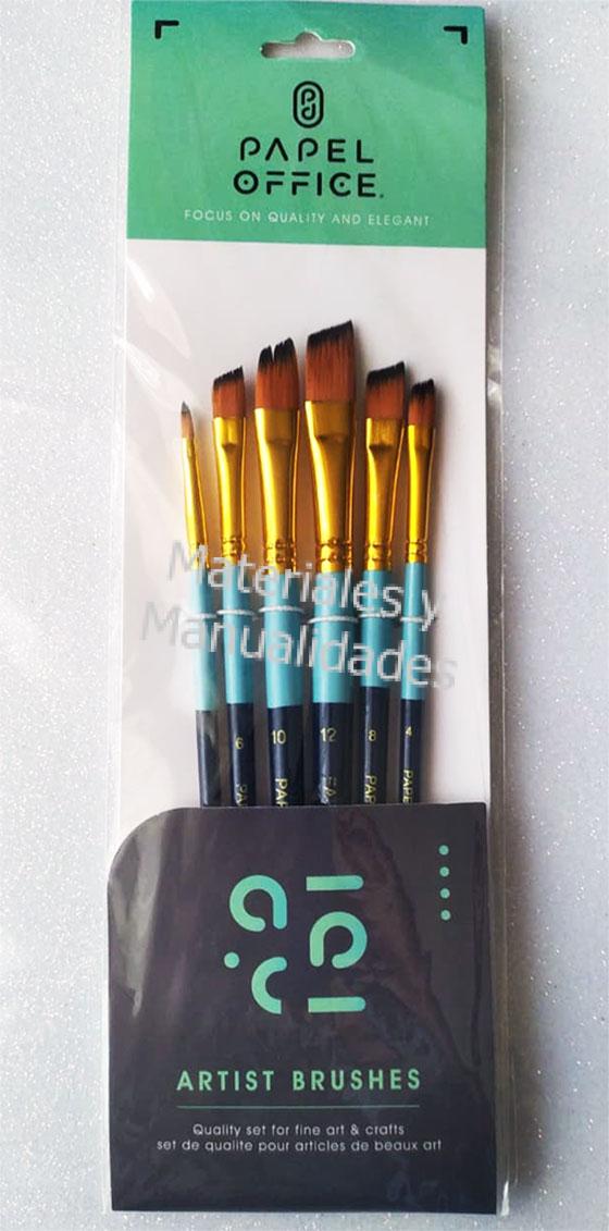 set pincel lengua gato para artes