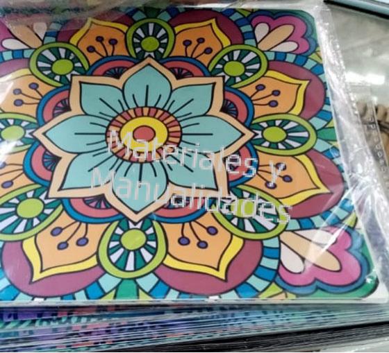 mandala flores papel adhesivo para manualidades