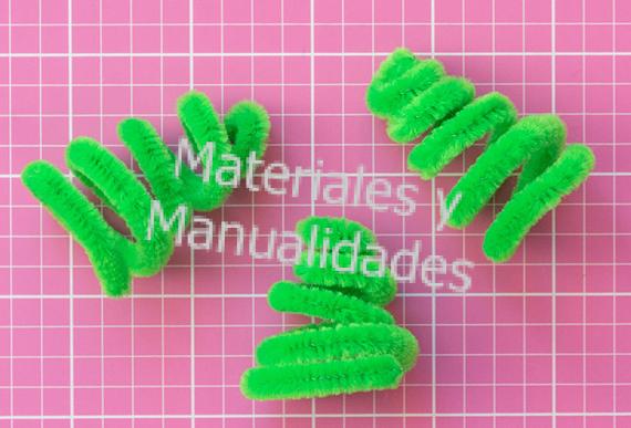 LimpiaPipas Para floristeria Chelines gamuzados tono Verde Manzana