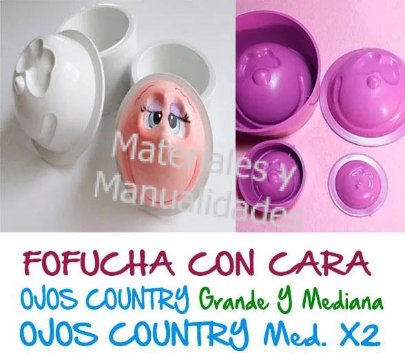 Molde para caras de fofuchas muñecas goma eva fomi