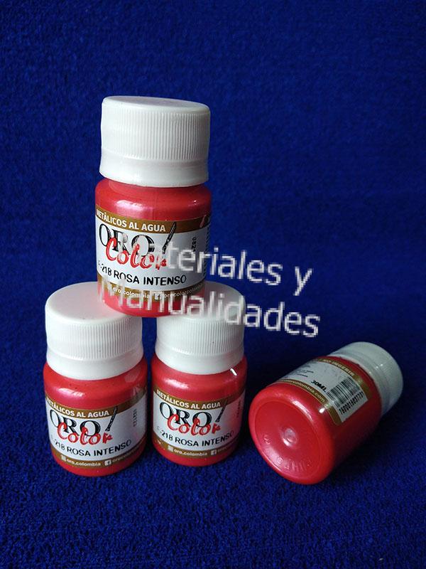 Pintura Metálica Rosa Intenso Acrílicos Al Frío metalizada de 30ml