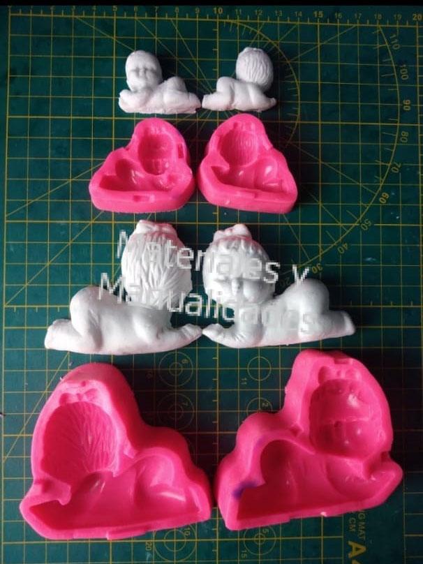 Molde niña gateadora grande para baby shower recordatorios