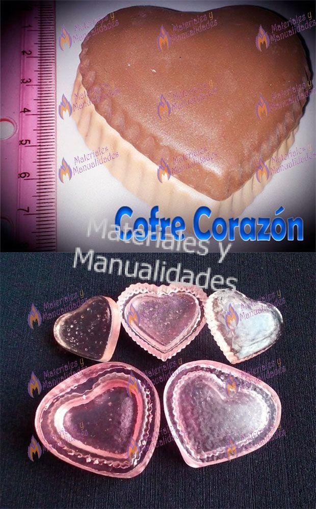 Molde Para foami caja en forma de corazón