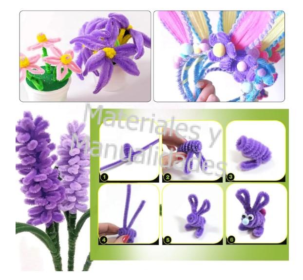 Limpiapipas morado violeta de Colores para manualidades