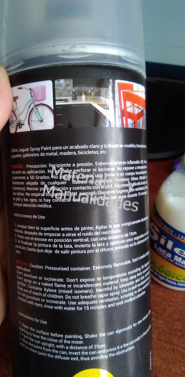 laca brillante aerosol spray