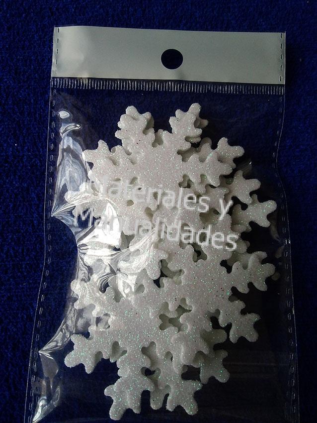 Figuras en fomy copo de nieve