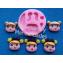Molde en silicona muñeca cara glotona para decorar pasta fon 2