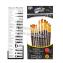 Kit pinceles surtidos plano redondo abanico angular delineador P 5
