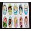 Tablas de Surff de princesas accesorios Apliques sticker 3d x10p 3