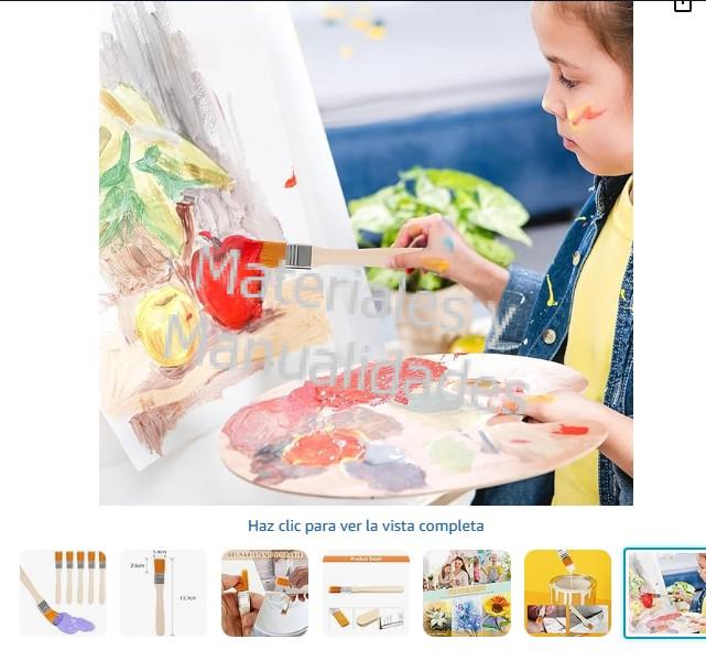 Set x5 piezas Brocha Suave Para Estarcido Cabo plano Surtidos