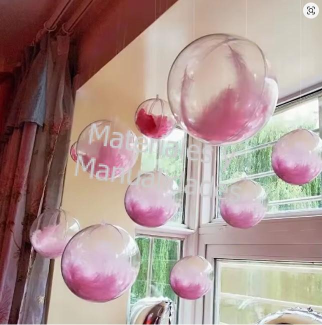 Esferas acrilicas rellenables para decorar fiestas