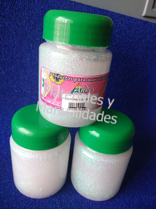 Gel tornasol por 180 c.c de Diamantina o escarcha fina líquida Para manualidades