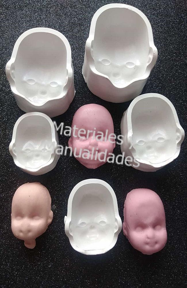 ​Molde plástico por 5 unidades inyector Caras unisex para muñecos 