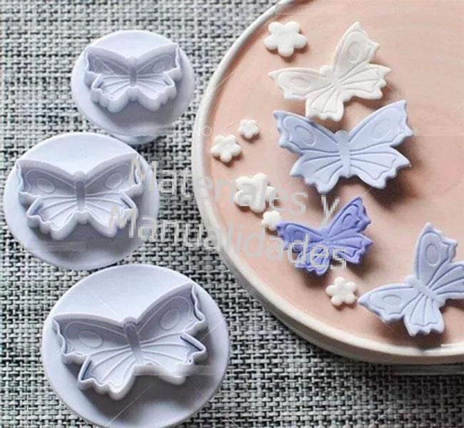 Cortador fondant  mariposas para decorar pastel 