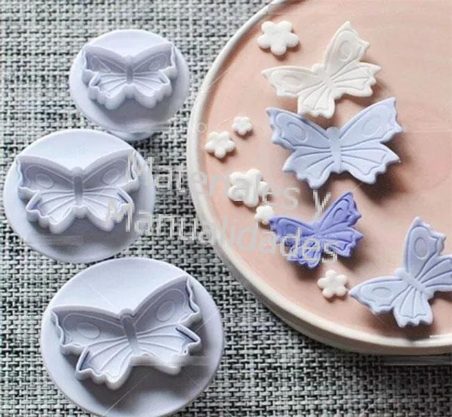 Cortador fondant mariposas para decorar pastel