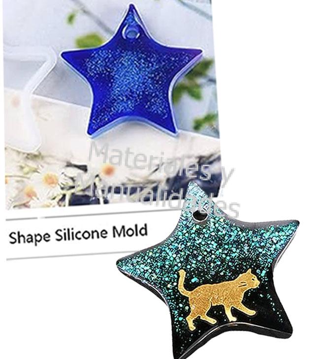 Molde en silicona para resina Epóxica forma de Estrella 