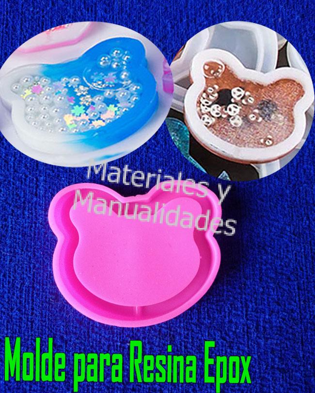 Molde Silicona para resina epóxica crea shakers, joyería artesanal Forma Cara de Oso Colgante para llaveros