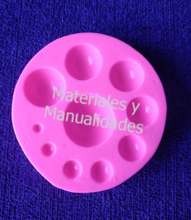 Molde en silicona de círculos o media esfera para crear perlas para decorar porcelanicrón 