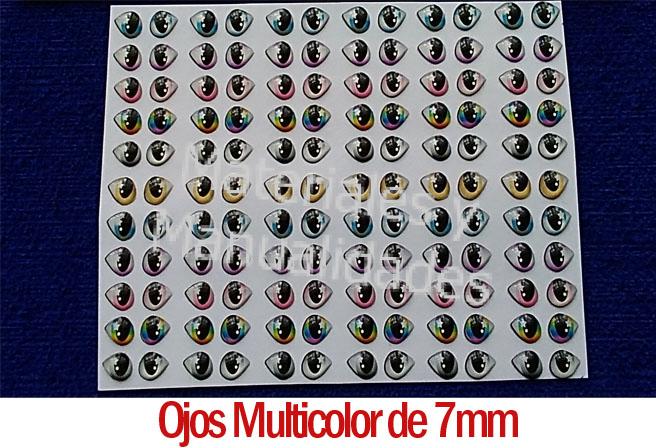 Ojos 3d  Adhesivos Resinados 3d Despegables Sticker Para Muñecos