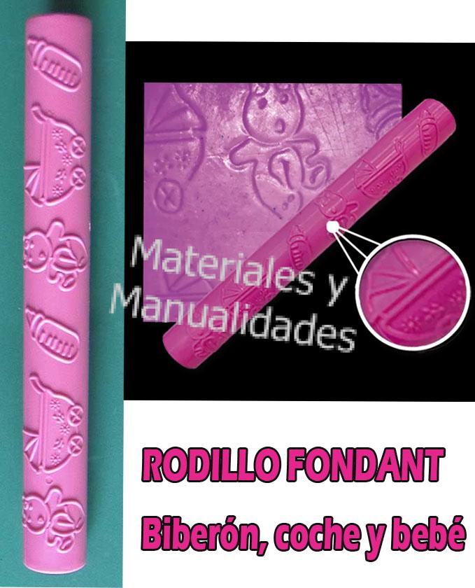 rodillo molde para fondant baby coche texturas