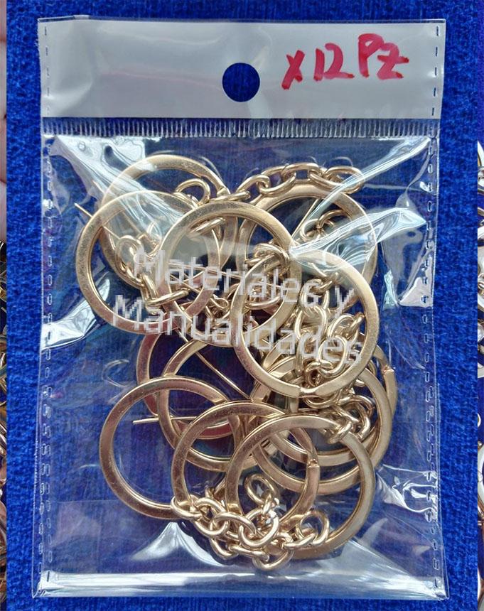 argollas doradas concadena para recordatorios pasta fria