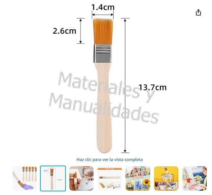 Set x5 piezas Brocha Suave Para Estarcido Cabo plano Surtidos