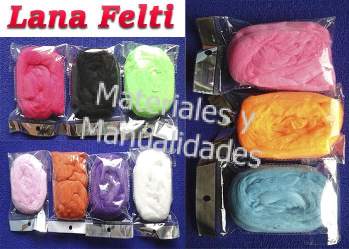 Lana Felti rojo Para Decoración de Peinados Cabellos De Muñecos Fofuchas Y Manualidades