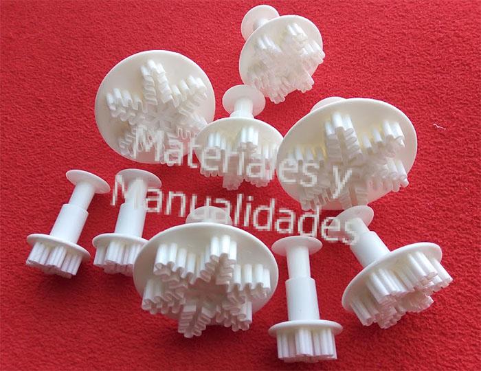 set cortador copo de nieve para galletas tortas fondant