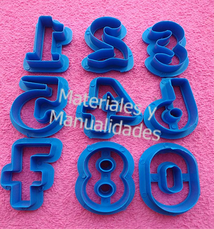 Cortador de numeros de 3 cm para pasta fria