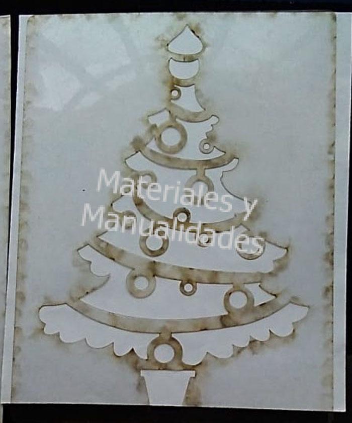 Stencil de navidad arbol de navidad bombillos para artes y manualidades