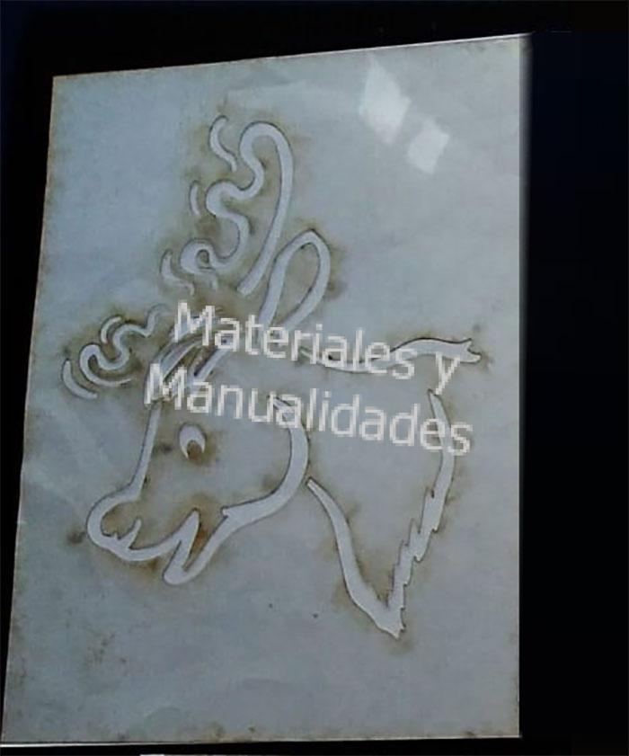 stencil para manualidades reno ciervo navidad